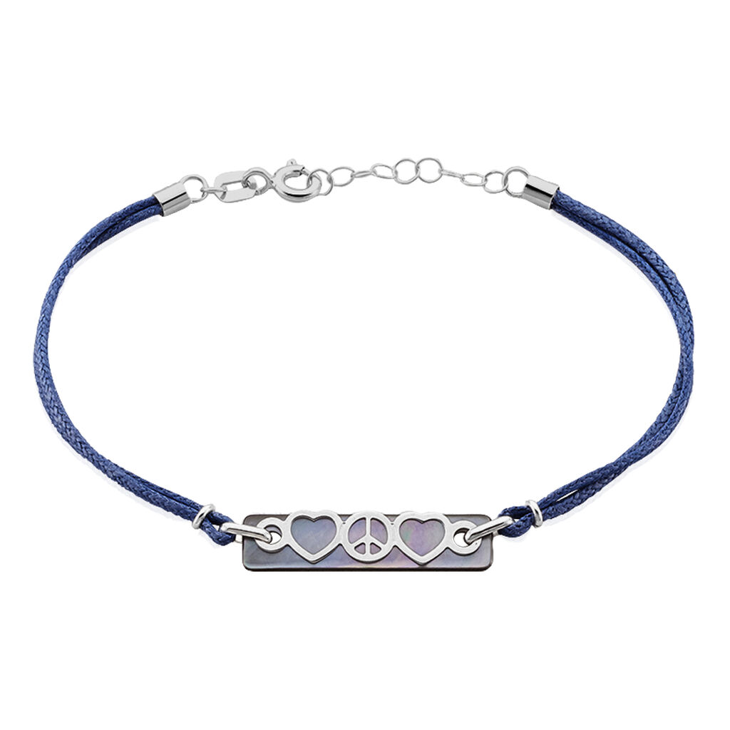 Bracelet Crepin Or Blanc Nacre