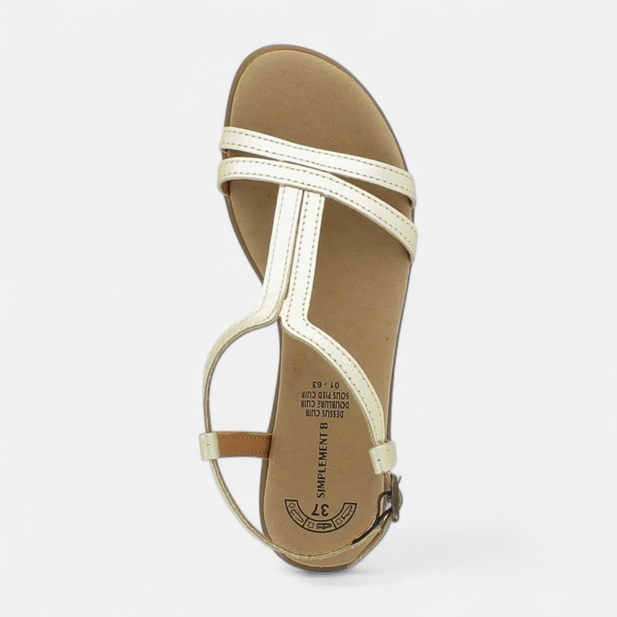 Sandales Femme en cuir or