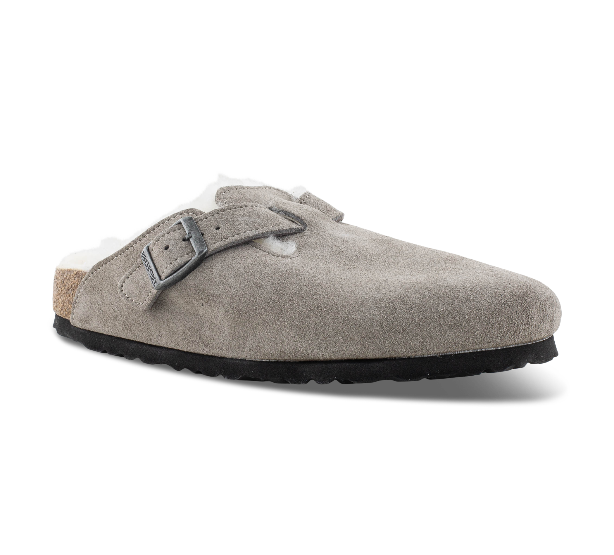 Birkenstock Boston - Geschlossene Hausschuhe grau