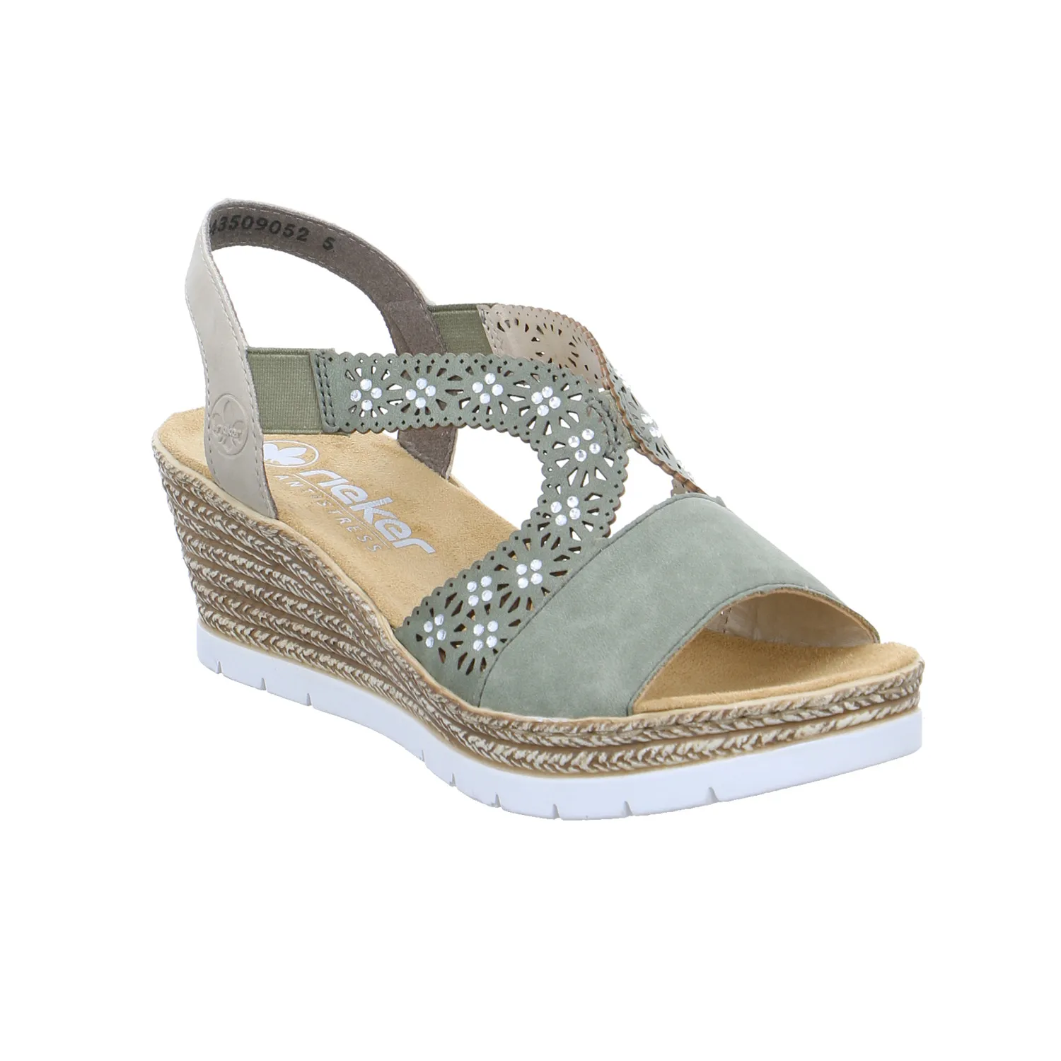 RIEKER Sandalette Khaki Lederimitat