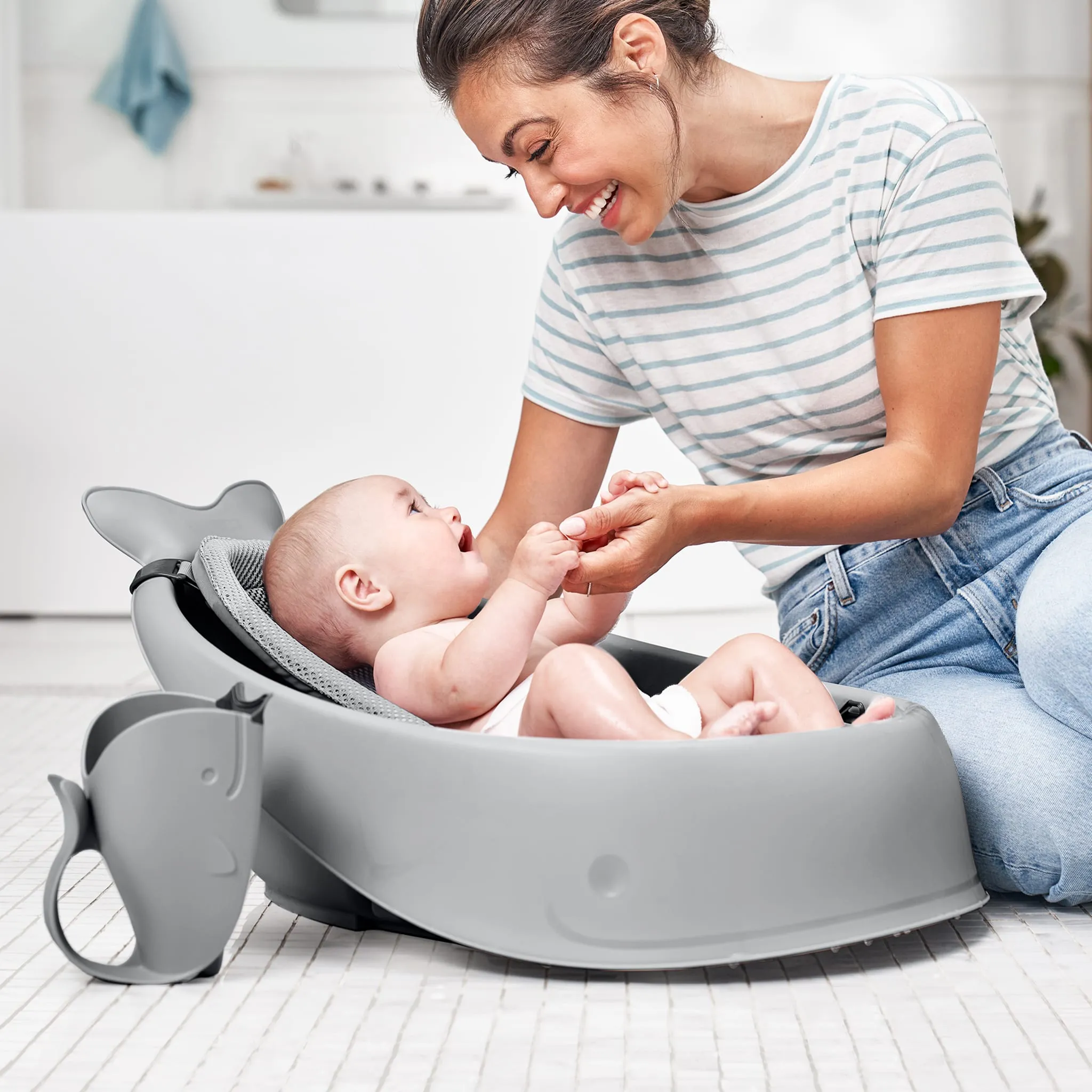 Skip Hop Seau Rinceur pour le Bain Baleine - Grise