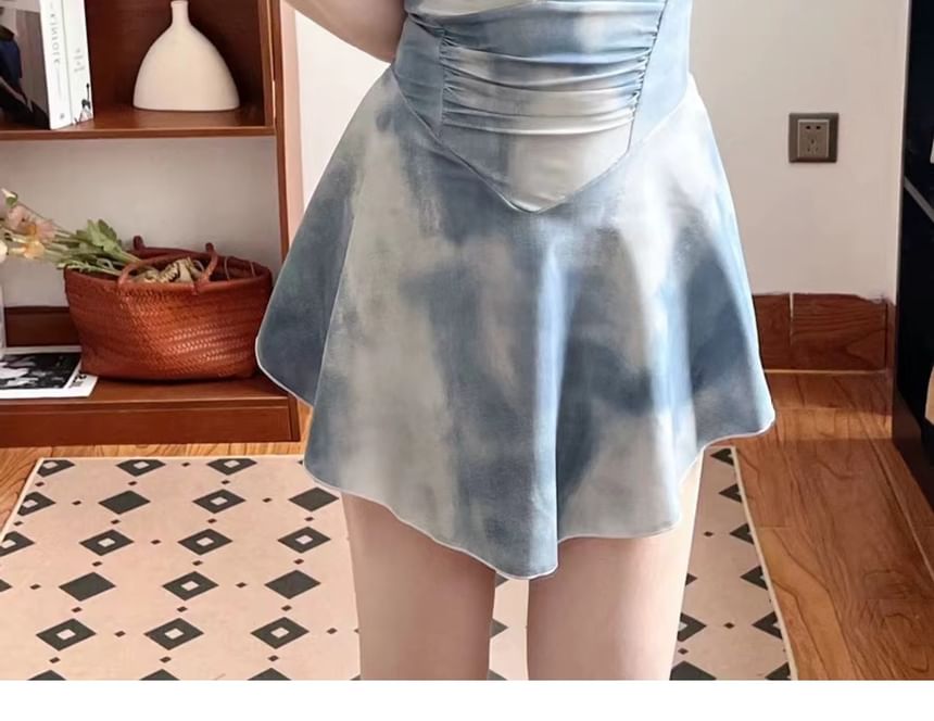 Starleraid - Halter Tie Dye Knoop Zwemjurk