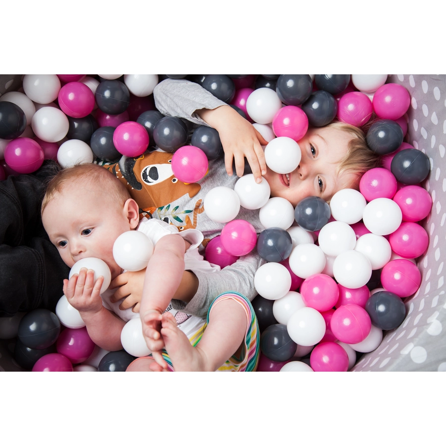 knorr toys® Bälle Set ca. Ø6 cm - 300 ballscremegreyrose rosa