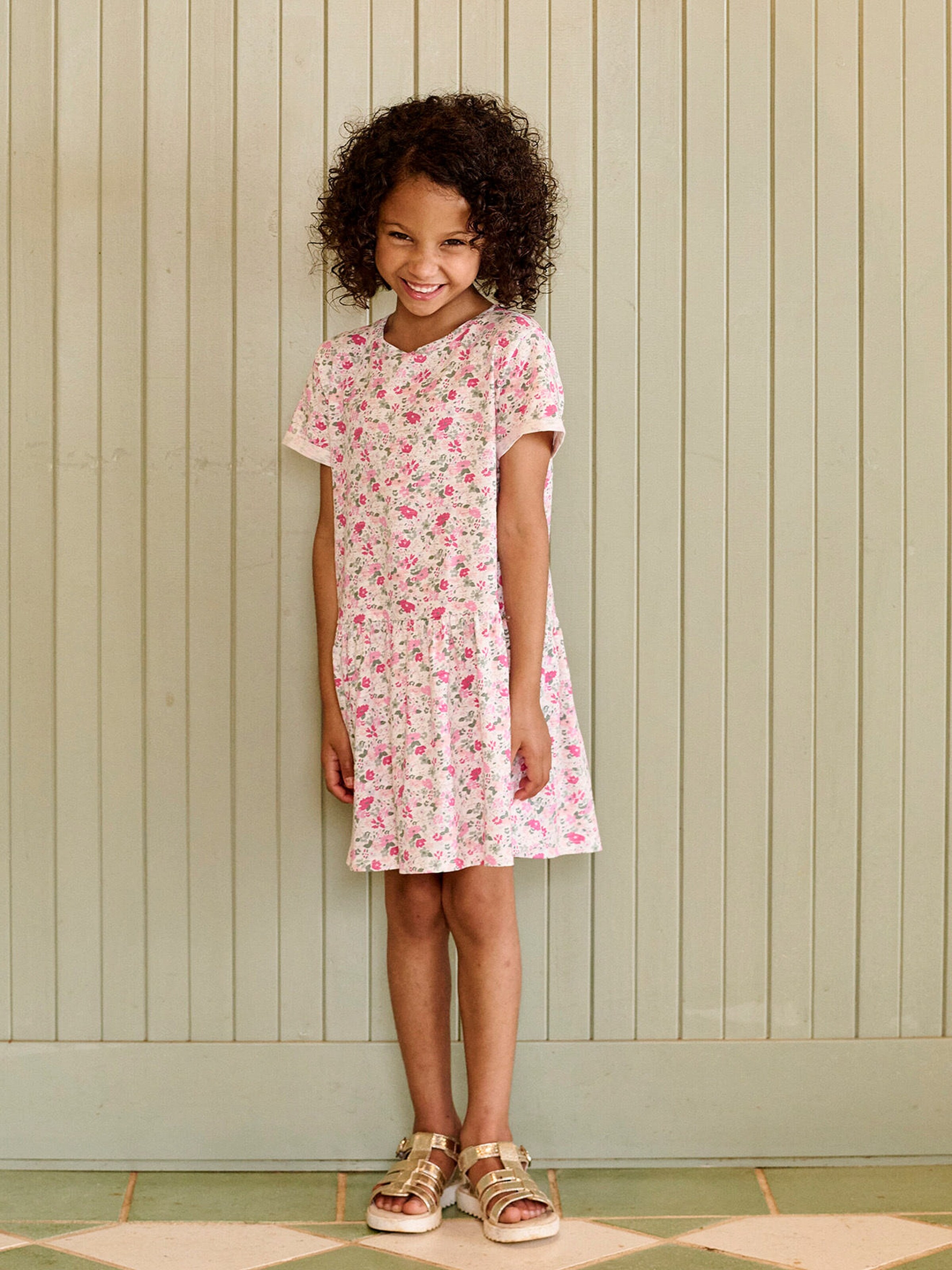 Vertbaudet Mädchen Shirtkleid BASIC weiß