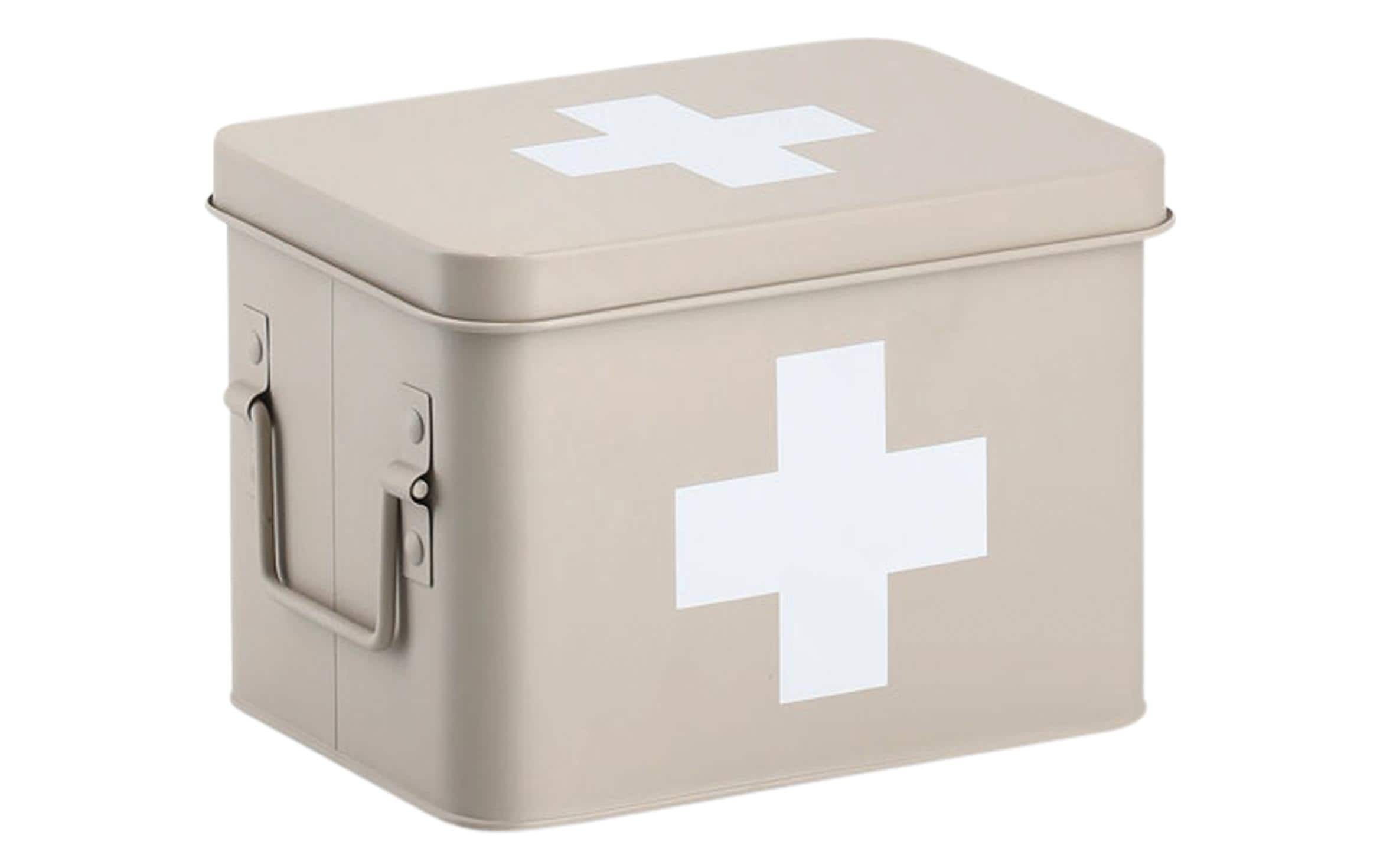 Erste Hilfe Schrank 21.5 x 16 x 16 cm, BeigeMedikamentenbox