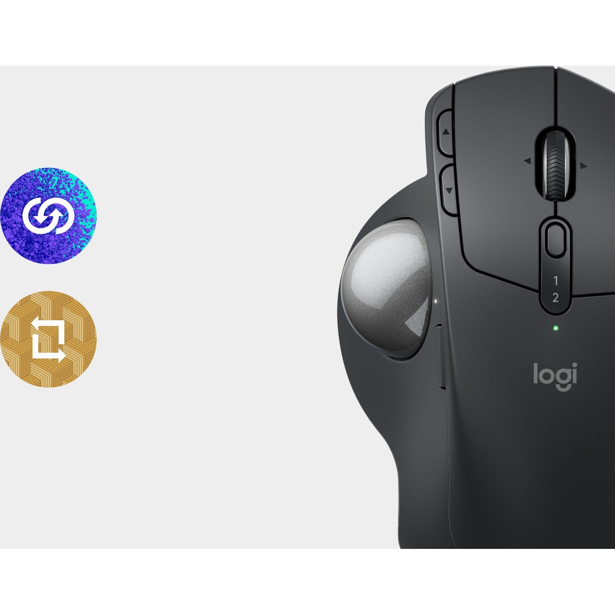 Logitech MX Ergo S Advanced trådløs trackball-mus (sort)