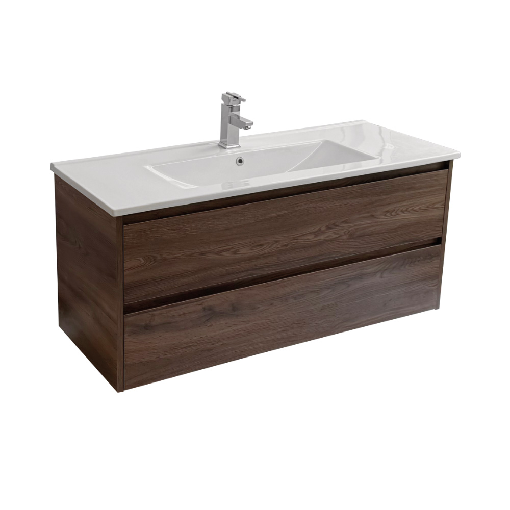 Sanicare Avenza onderkast 120cm met 1 sifon uitsparing nera oak
