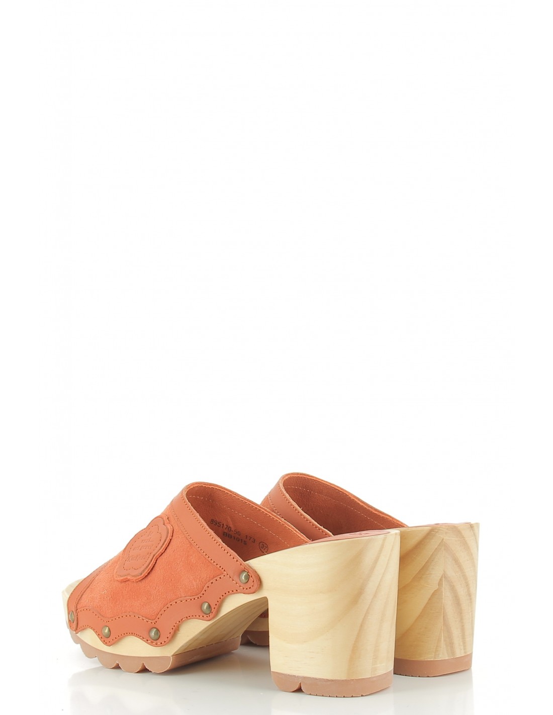 kickers Sabots à talons kick woodstok daim orange brique