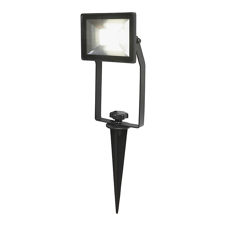 Projecteur à piquer LED noir 10W 2400 LM IP65