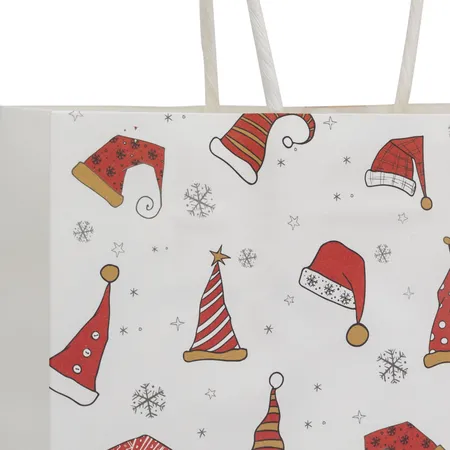 Idena Geschenktasche Weihnachtsmützen FSC-Mix