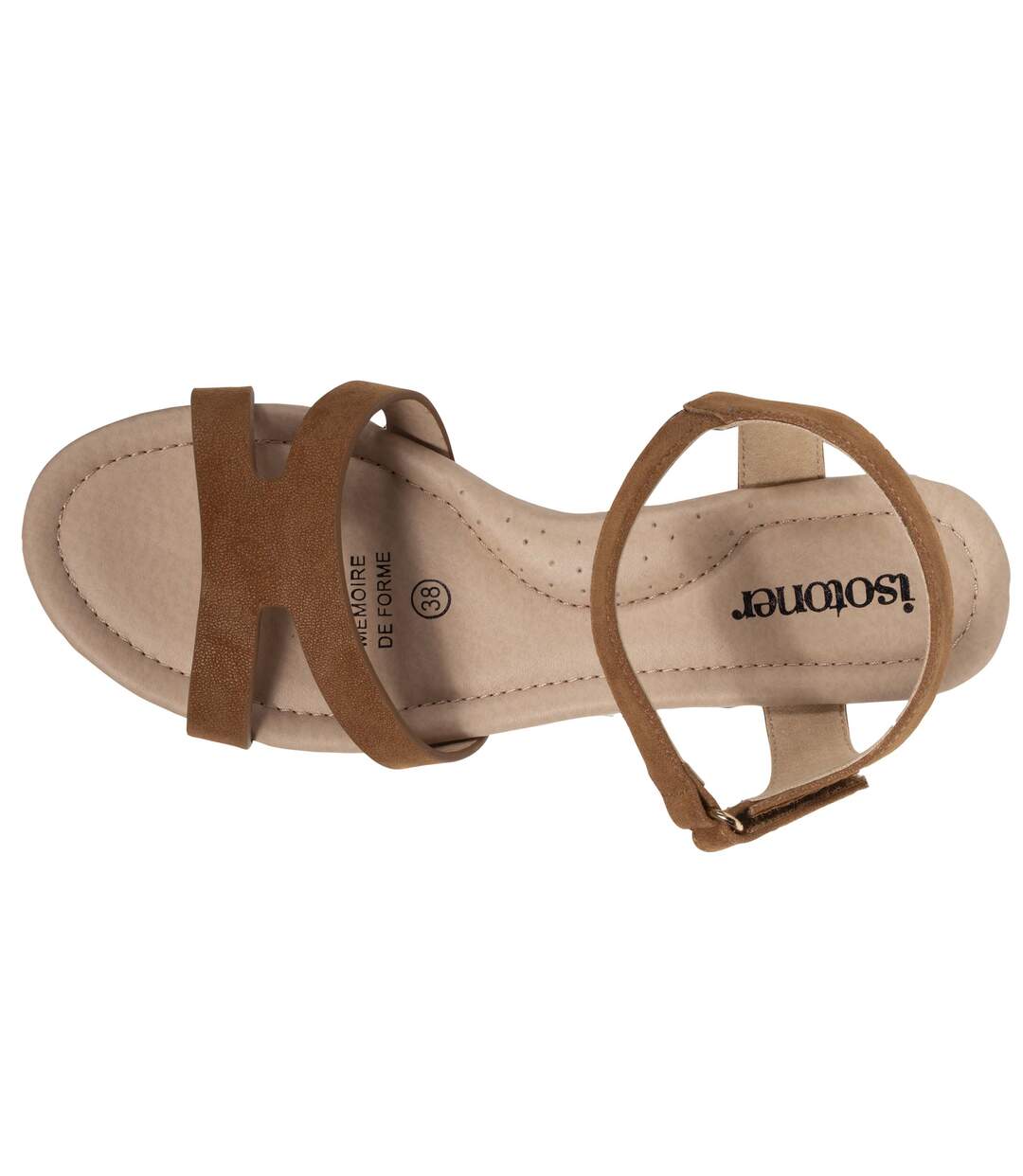 Isotoner Sandales femme confort nubuck