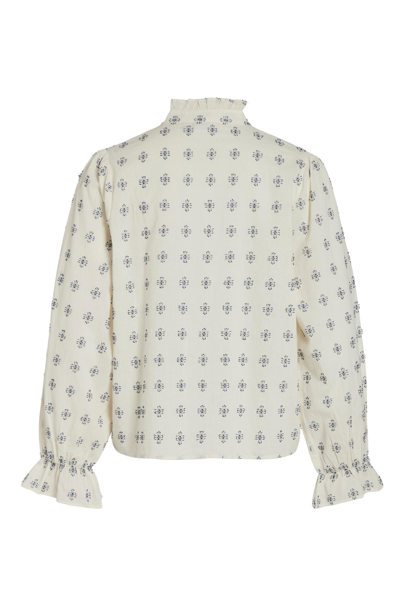 Blusa estampada de manga comprida - Cinza