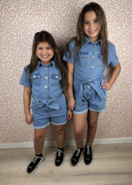 I'm so ready denim jumpsuit