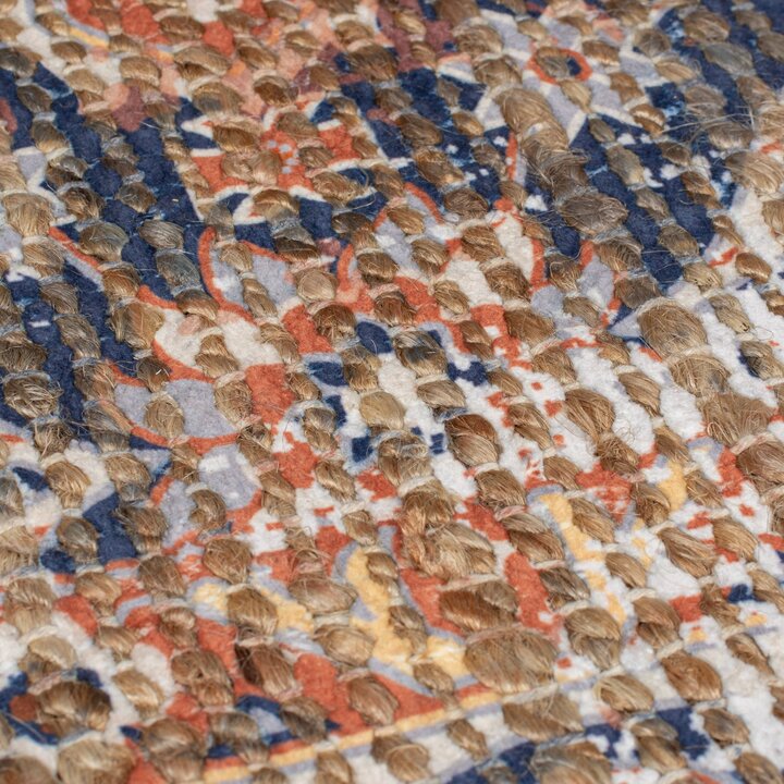 Jute vloerkleed - Mauro Vintage Bruin/Blauw