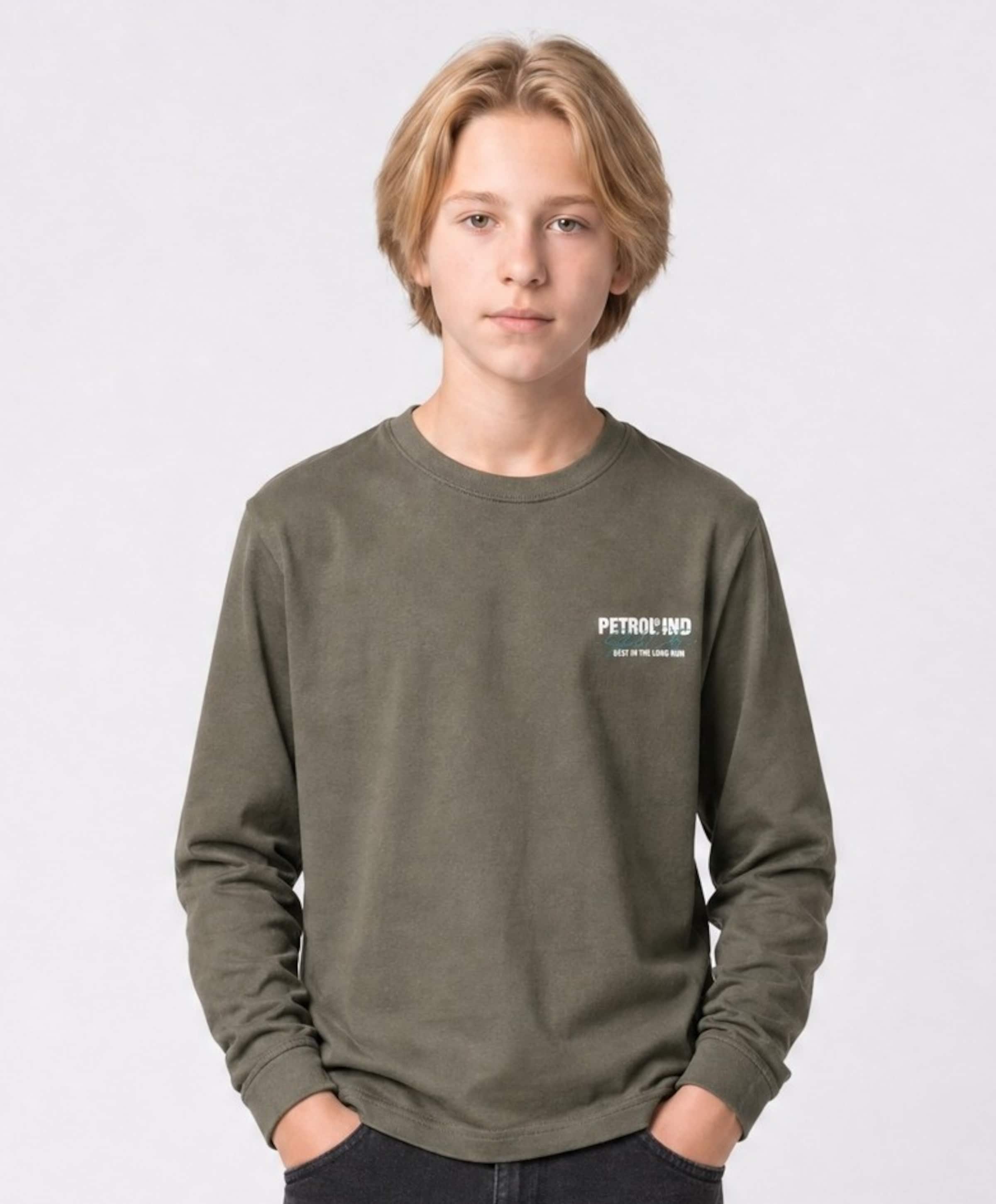 Petrol Jongens longsleeve groen