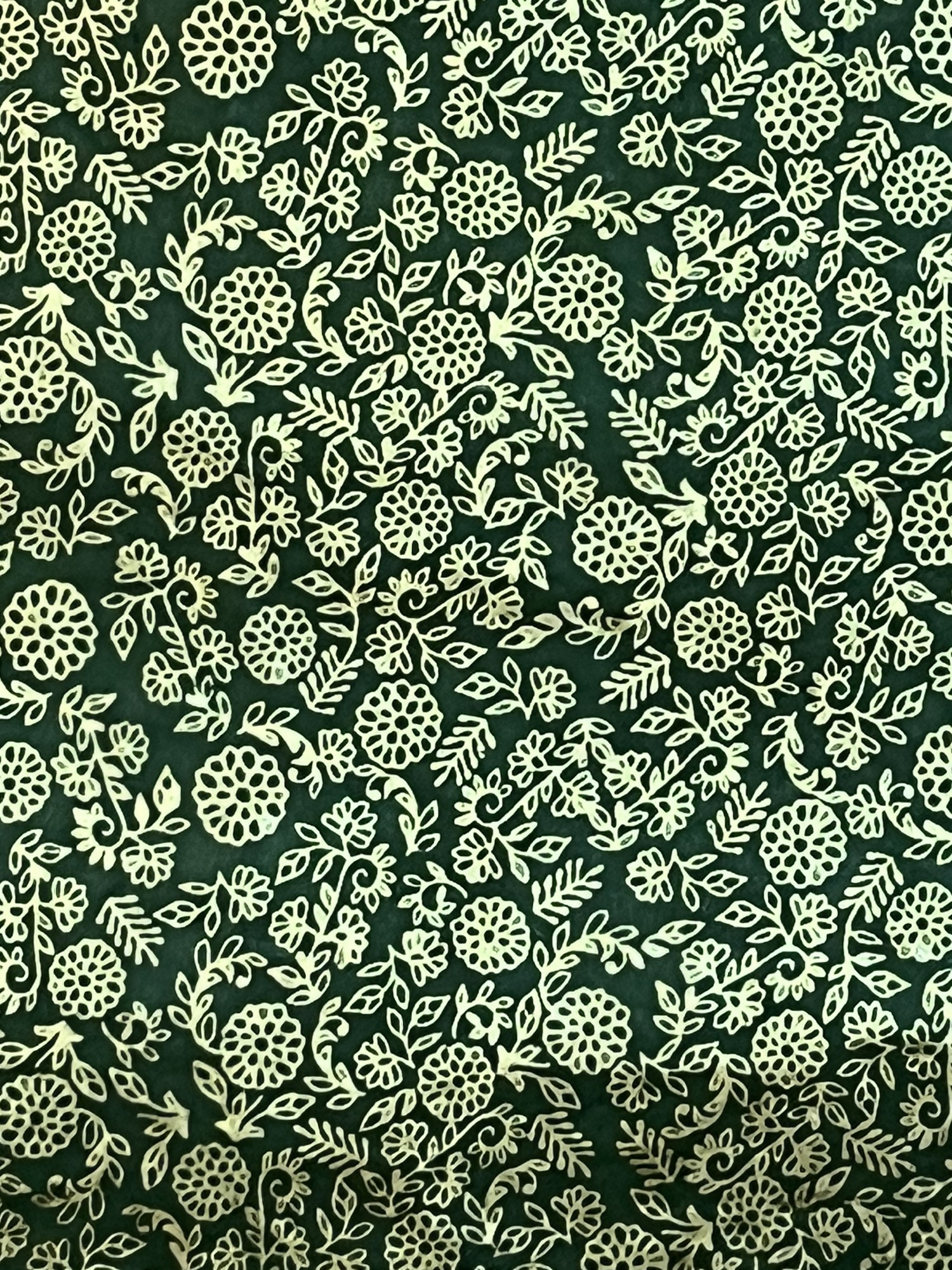 Geschenkpapier 'Blumen', grün, gold, L 76 cm, B 51 cm günstig bestellen