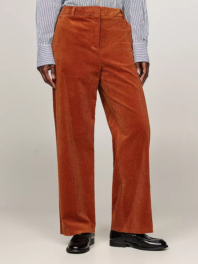 TOMMY HILFIGER Cordhose Relaxed Straight Fit orange
