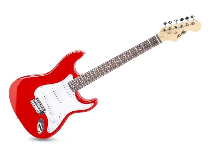 MAX E-Gitarre GigKit Rot E-Gitarre mit Zubehör