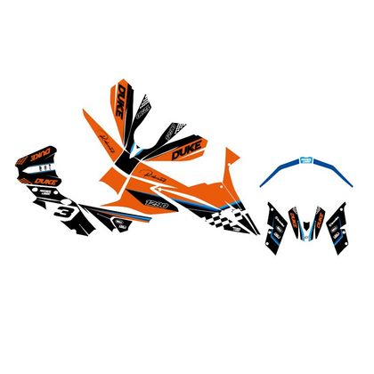 Kit déco RiderUnik Check - Orange