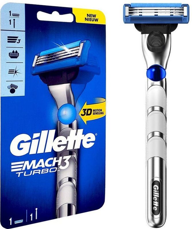 Gillette Mach3 Turbo 3D Scheersysteem Scheermesjes