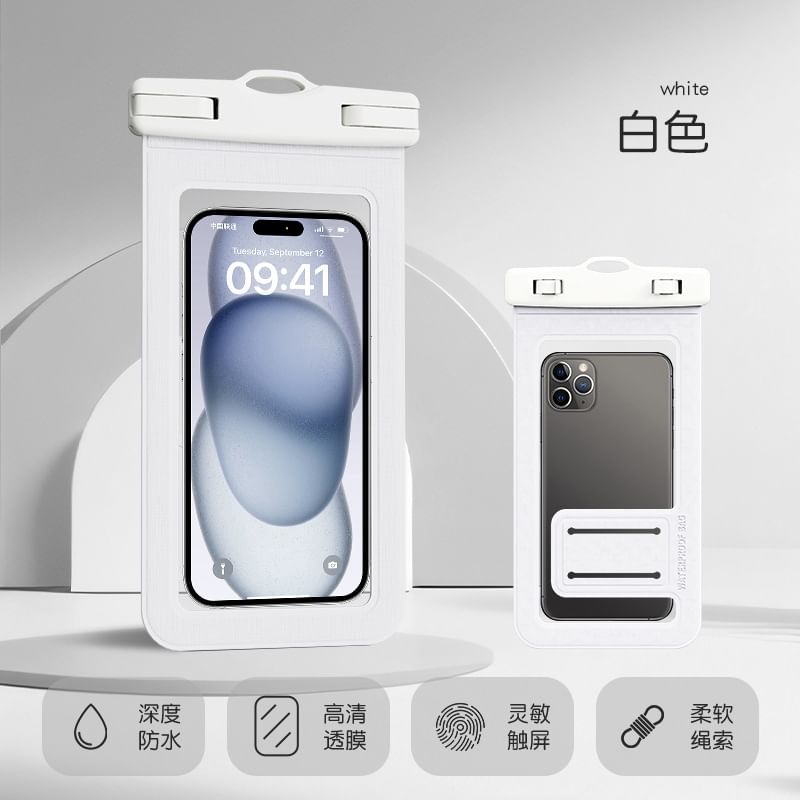 Karnemelk - Transparante waterdichte telefoonhoes voor touchscreen
