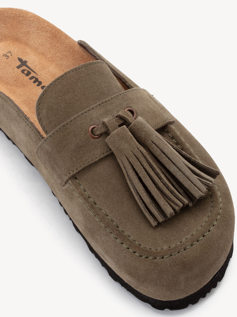 Leren Slipper - groen