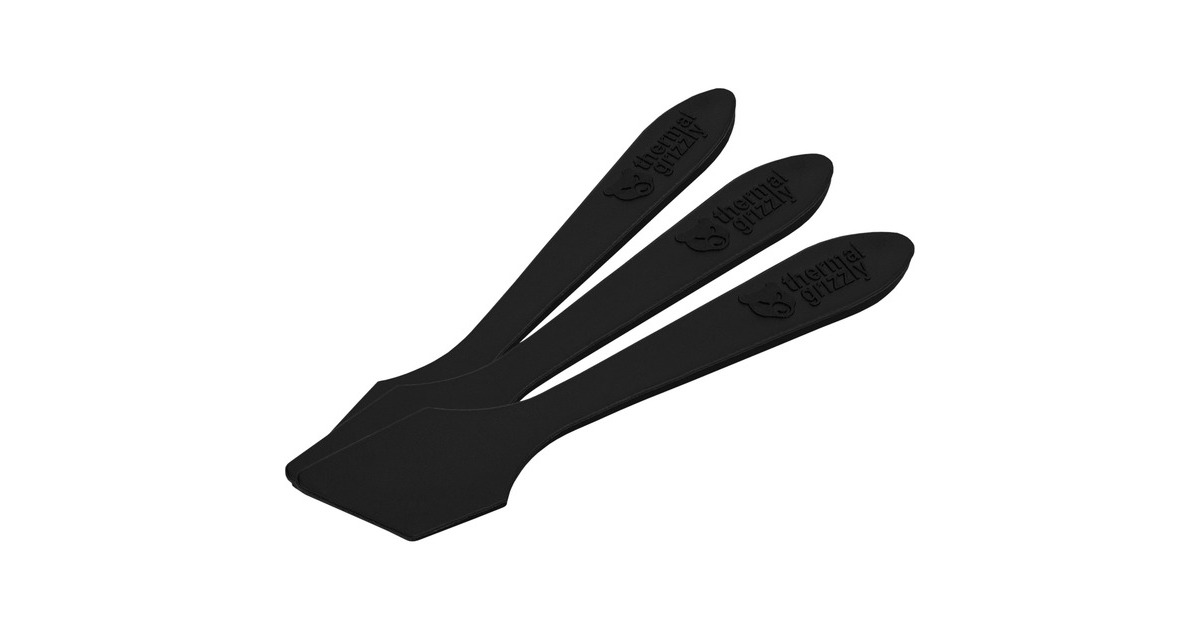 Thermal GrizzlySpatel TG-AS-3, voor thermische koelpasta plamuurspatel  (Zwart, 3 stuks)
