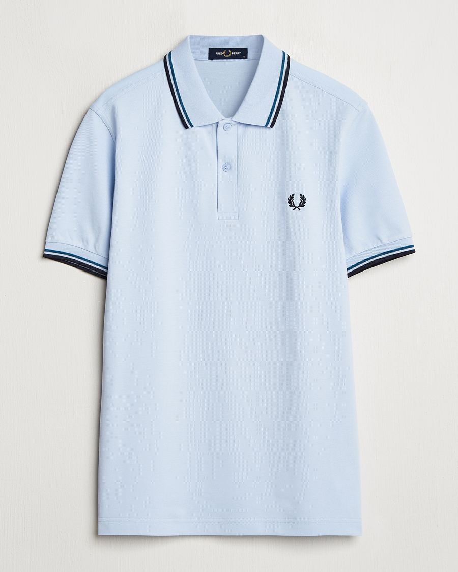 Fred Perry Twin Tipped Polo Shirt Light Smoke