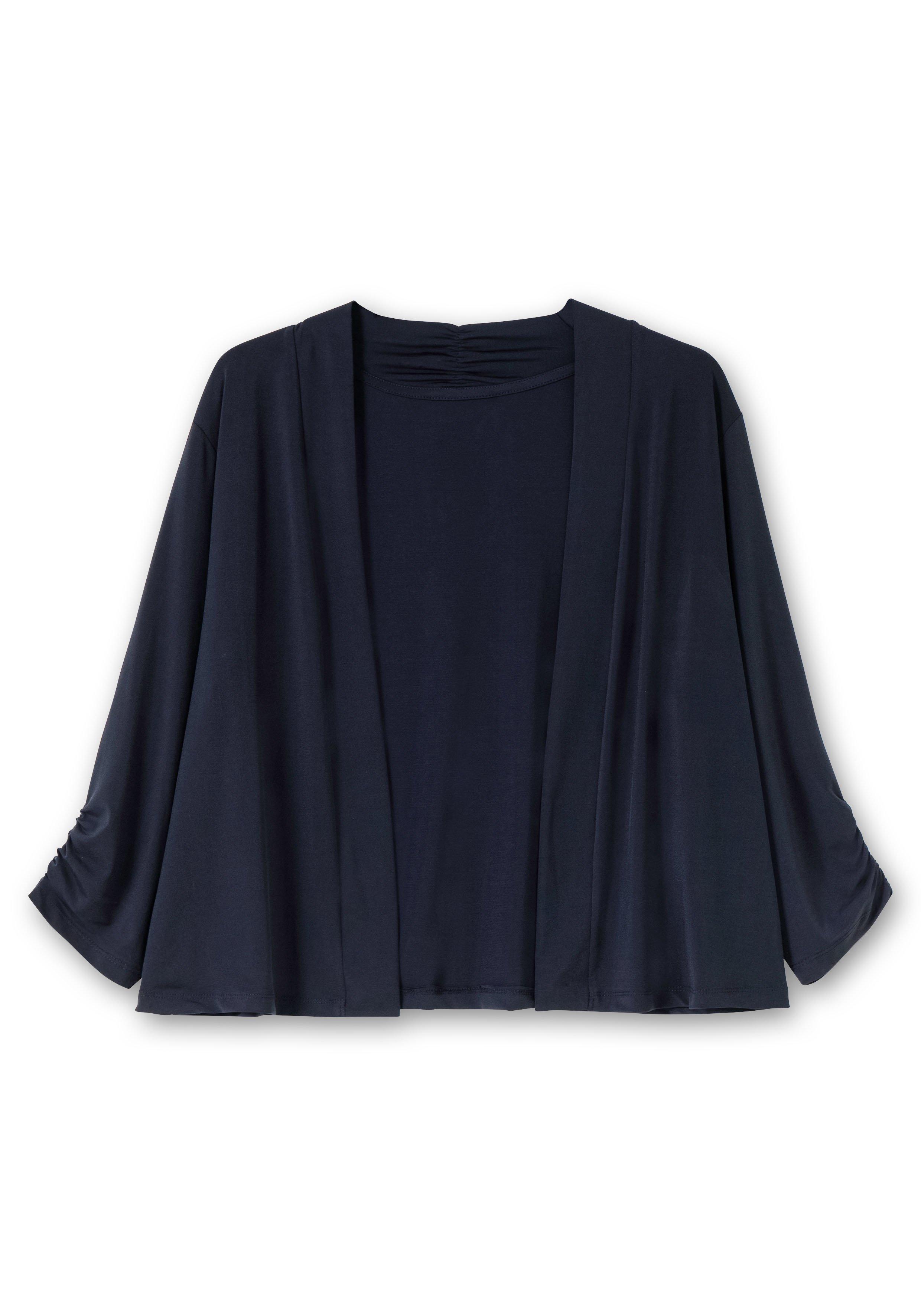 Kurzer Bolero in offener Form, aus fließendem Jersey