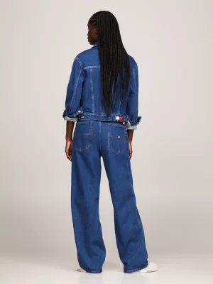 Calça jeans Daisy de cintura baixa e modelagem folgada