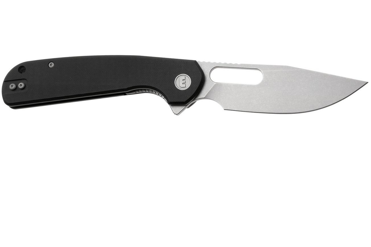 Eutektik Trinity TRI-BSW-L Stonewashed 14C28N, Black G10, linkshandig zakmes