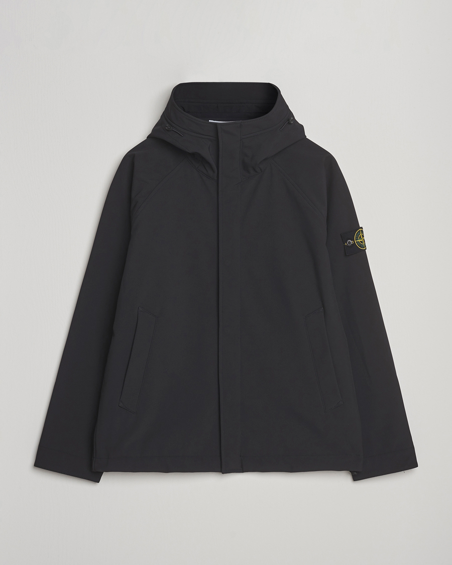 Stone Island Soft Shell Lined Short Parka Black