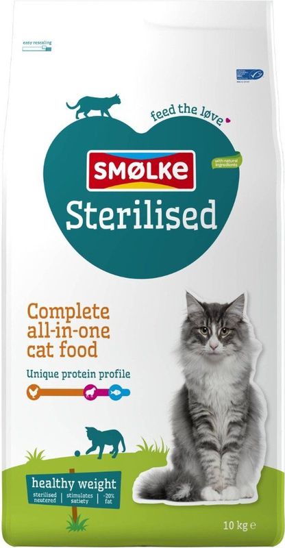 Smølke - Sterilised - Kattenvoer - 10 kg - Natuurlijk - Glutenvrij