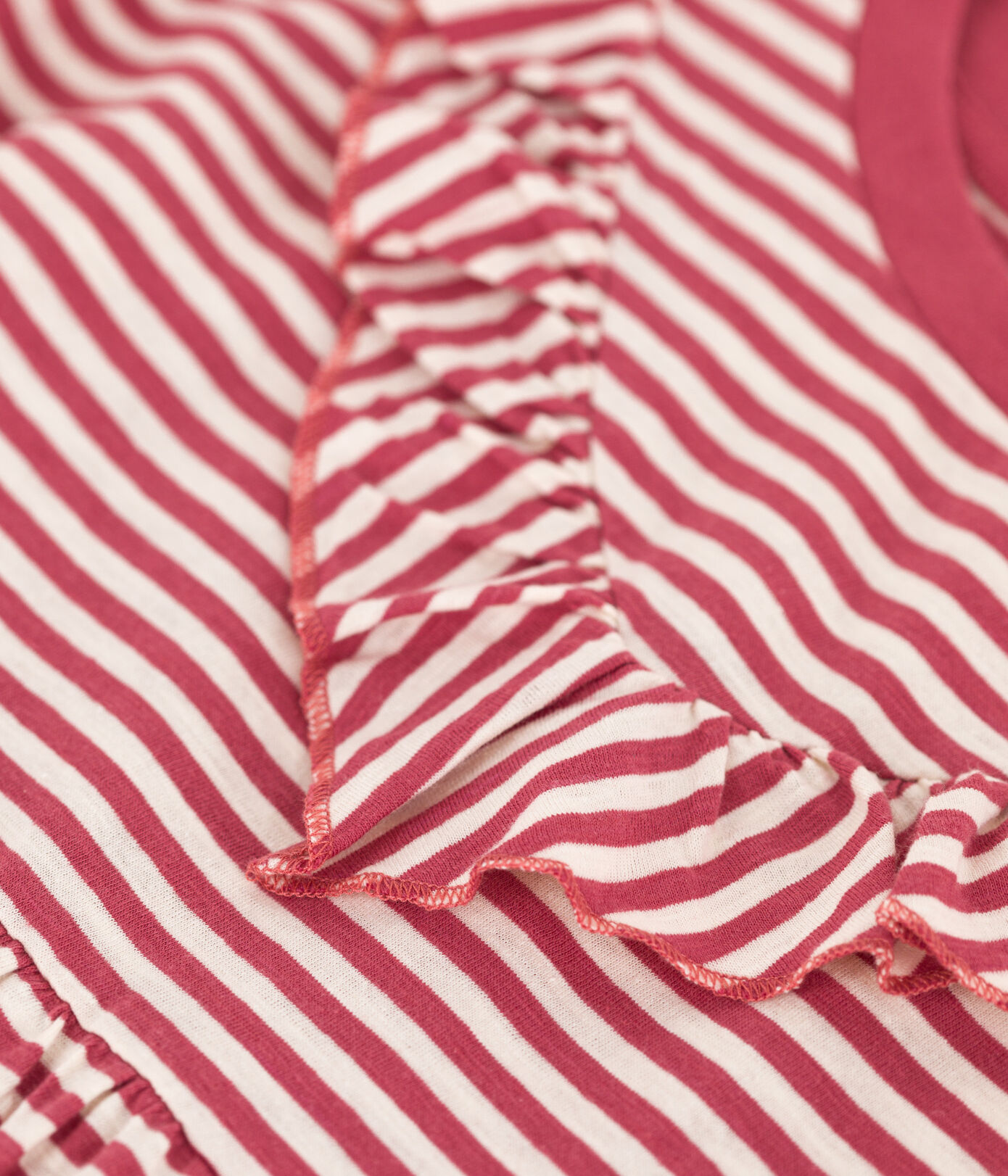 Robe rayée en jersey flammé enfant fille