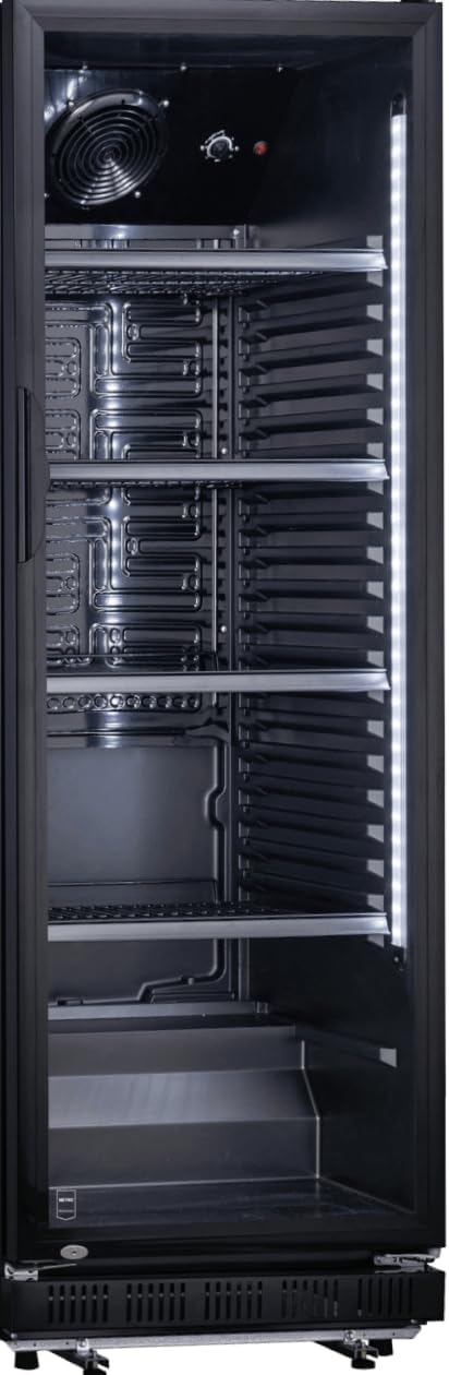 METRO Professional Réfrigérateur à Boissons GSC2360B, Acier/Verre, 62 x 63.6 x 175.3 cm, 347 L, avec Serrure, Noir