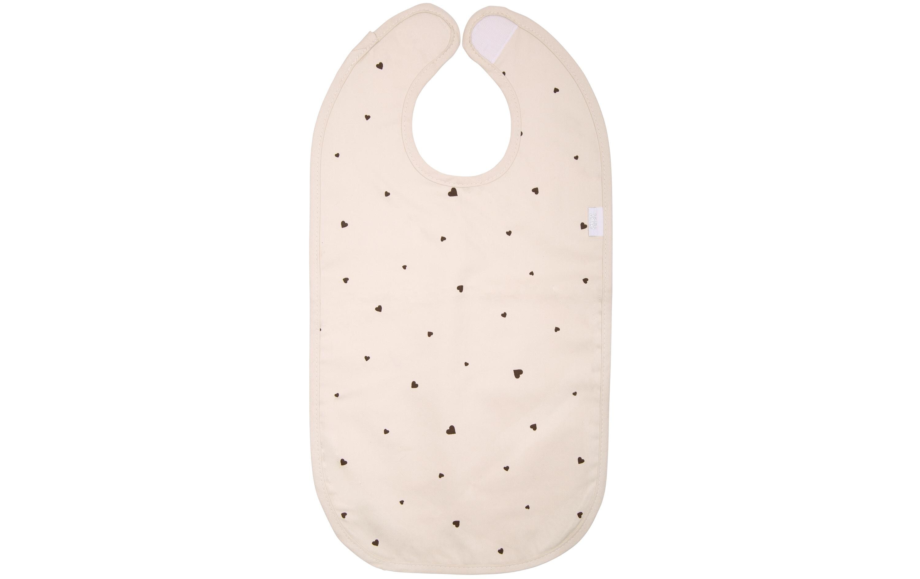 Esslatz plastifiziert Classic Hearts 26 x 50 cmLätzchen mit Klettverschluss