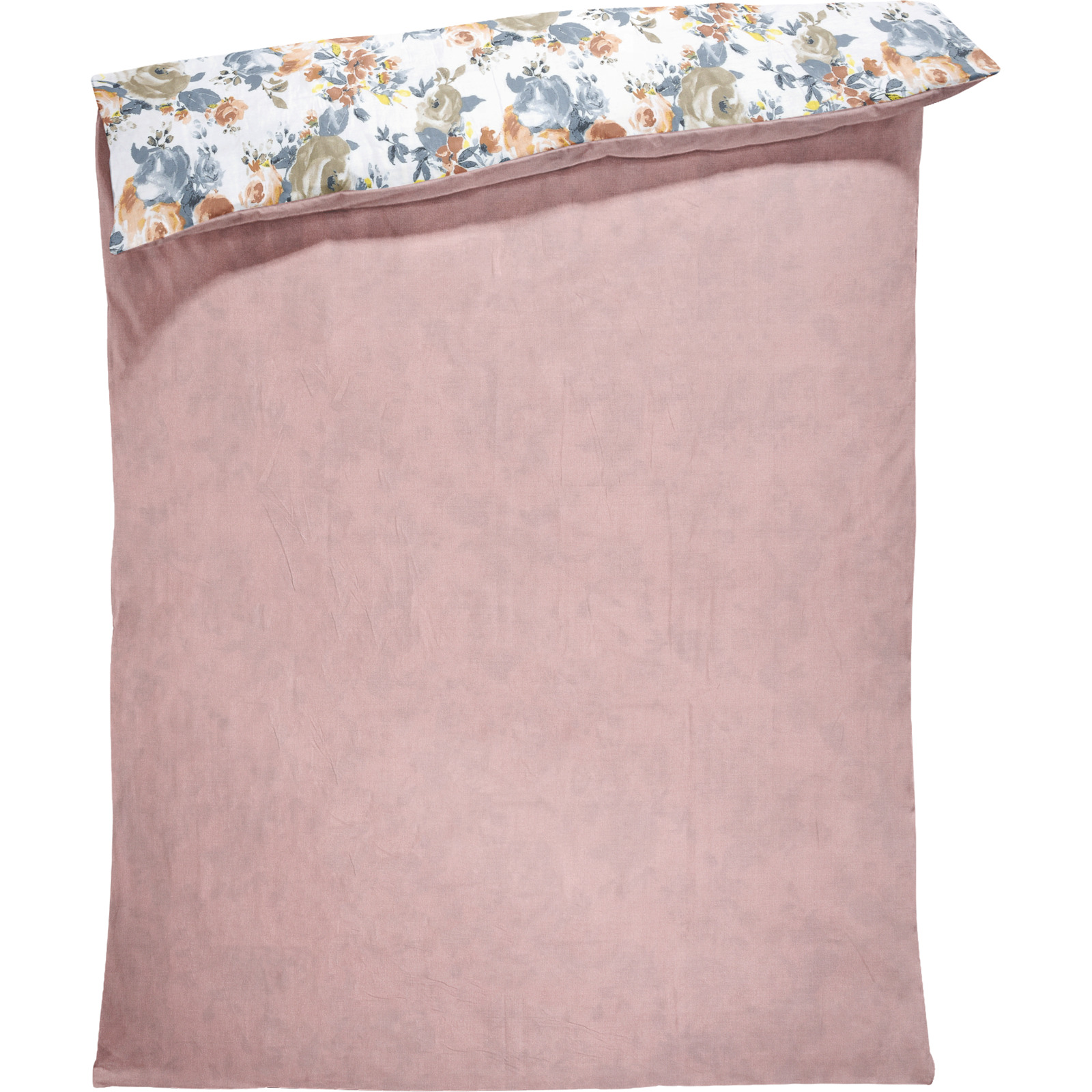 Bettwäsche Satin Rosen weiss rosa