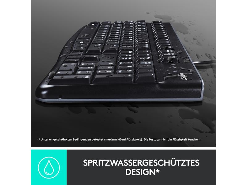 Logitech Tastatur-Maus-Set MK120 USB-kabelgebundene Tastatur und Maus