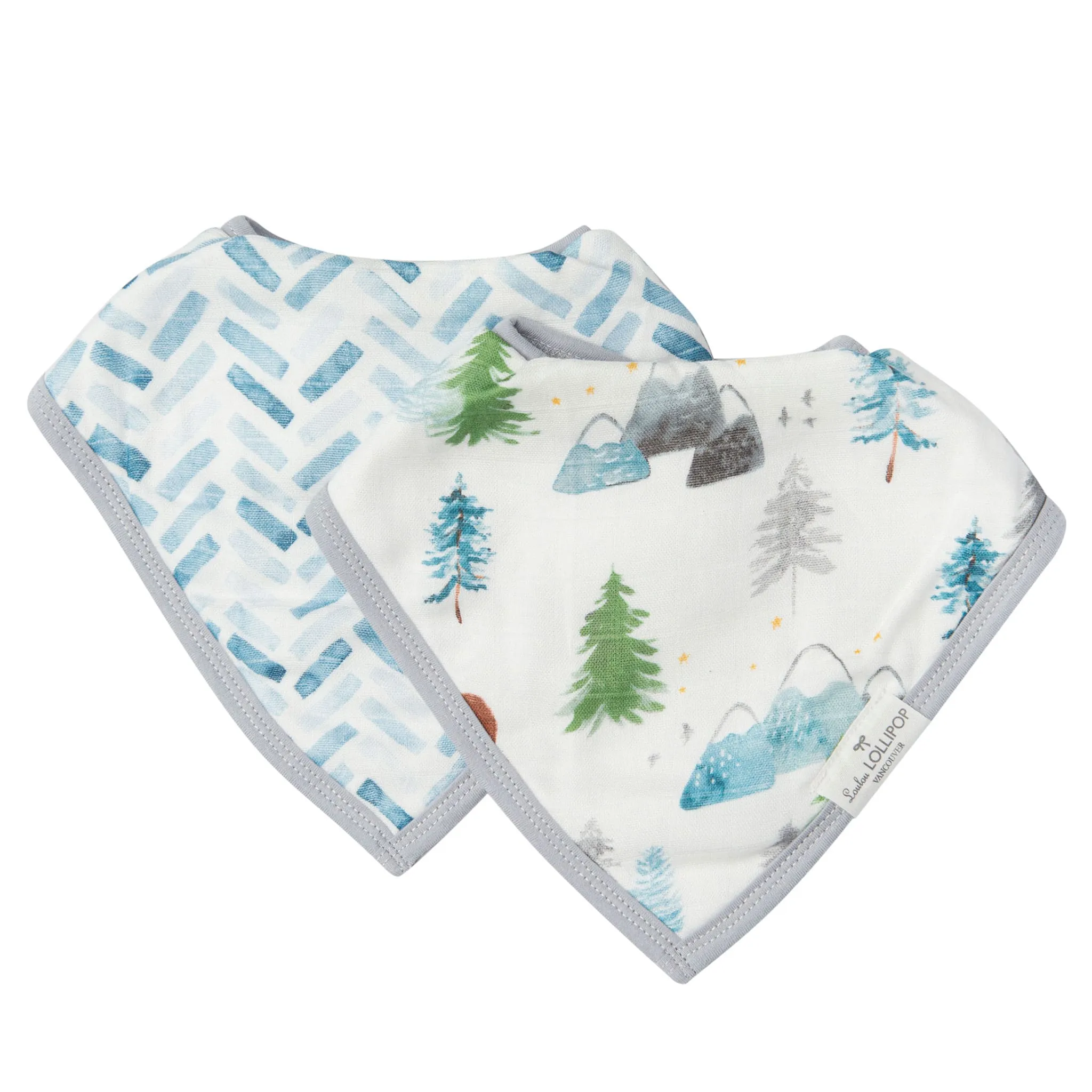 Loulou Lollipop Bavoirs Bandana Mousseline Paquet de 2 - Aventure