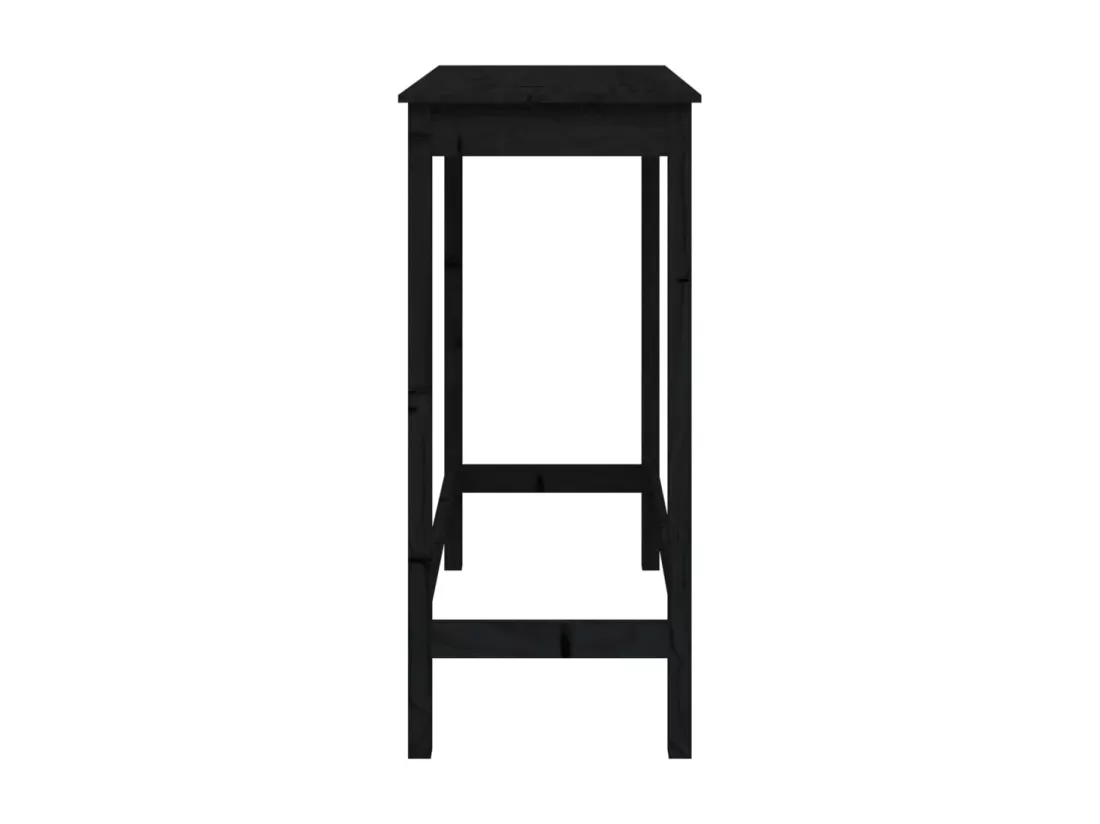 Table de bar Noir 100x50x110 cm Bois massif de pin