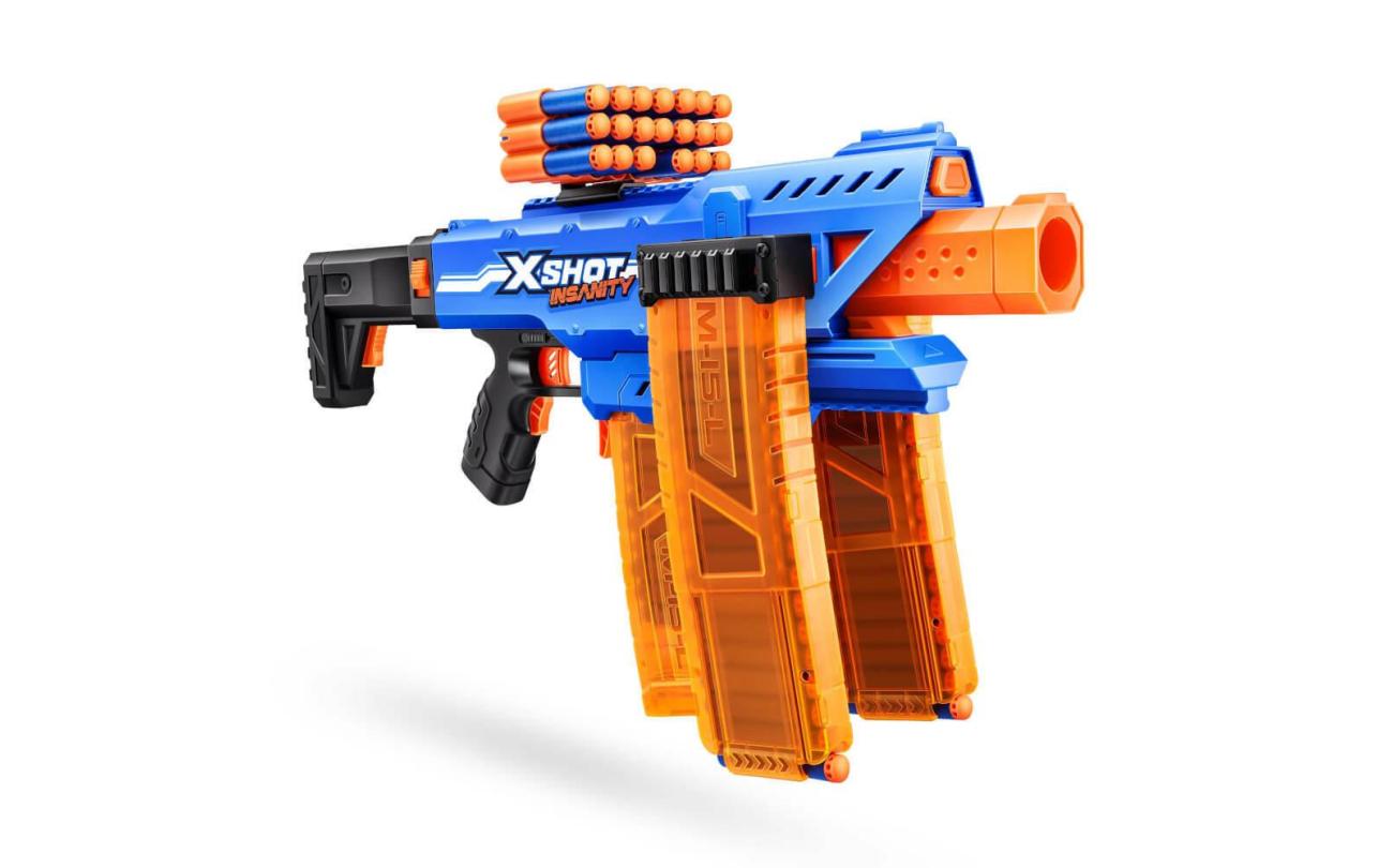 X-shot Insanity Motorized Clip Mania met 72 darts
