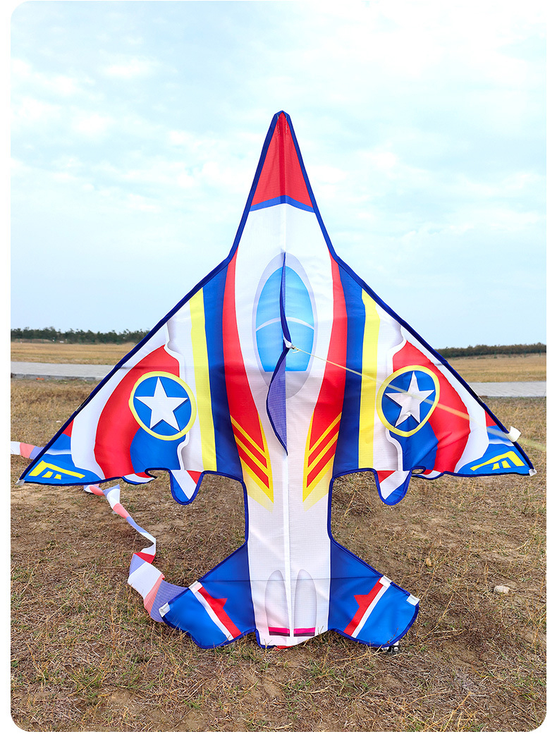 (4.8m) Flug Drachen Herbst Spielzeug Outdoor Flugzeug Flugspielzeug mit Streifenschwanz - Bunt