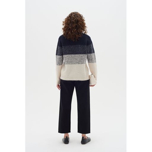 InWear HarrietIW Striktrøje, Marine/Vanilla, L