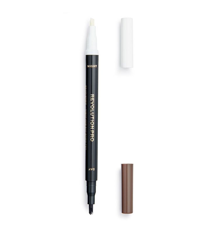 Revolution Pro - Lápis e soro de sobrancelhas 24Hr Brow - Warm Brown