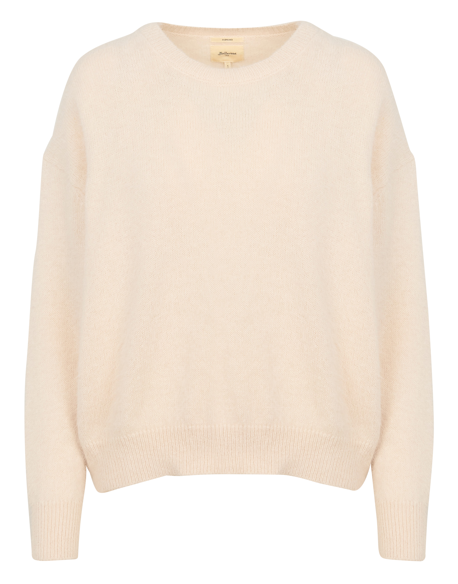 DATUS - Pull ample col rond en laine mélangée | Beige