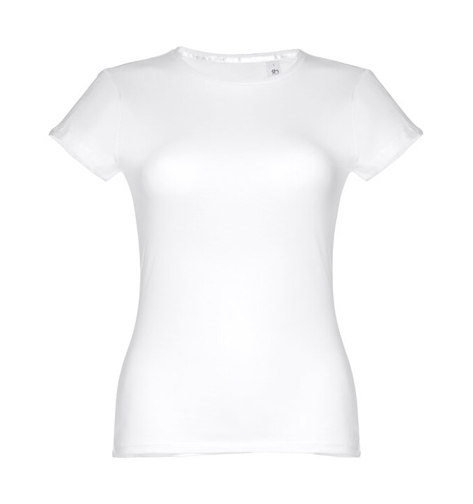 TH Clothes 30105 - T-shirt femme en coton ceinturé. Couleur blanche