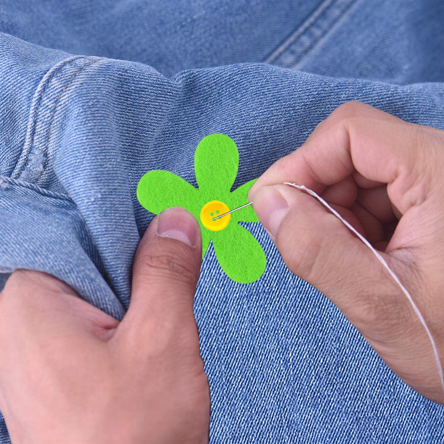 (30er Set) Bastel Filz Figuren Bunte DIY Frühlings Deko - Blumen