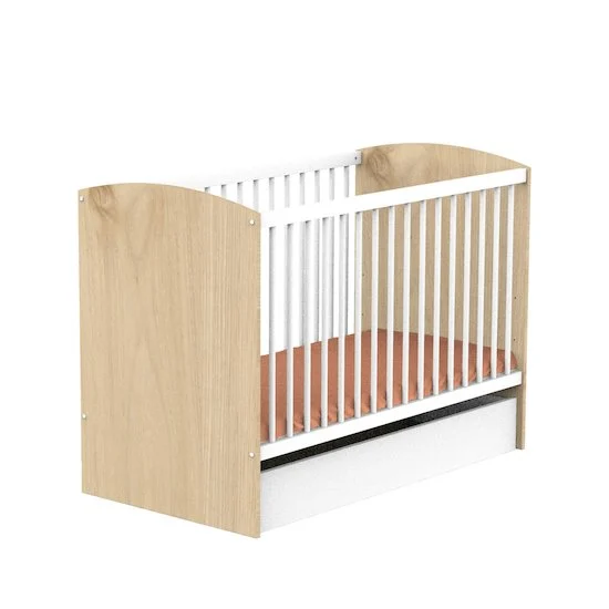 Alice Lit bébé   Blanc et bois        60 x 120 cm   de               Sauthon Baby's Sweet Home