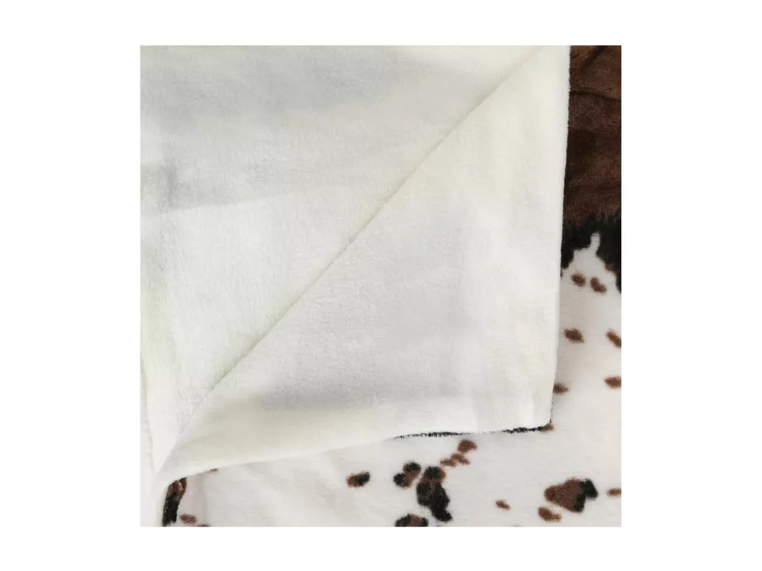 Plaid Microfibre imprimé Peau de vache 130 x 160 cm