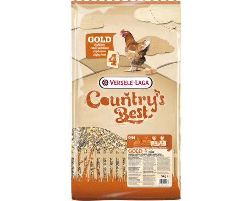 Pluimveevoer VERSELE-LAGA Country's Best GOLD 4 Mix 5kg Graanmix met 3 mm legkorrel vanaf het eerste ei voor leghennen vanaf ca. 18 weken, kippenvoer